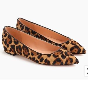J Crew pointy toe flats in calf hair.  NWT new in box! Size 10.5